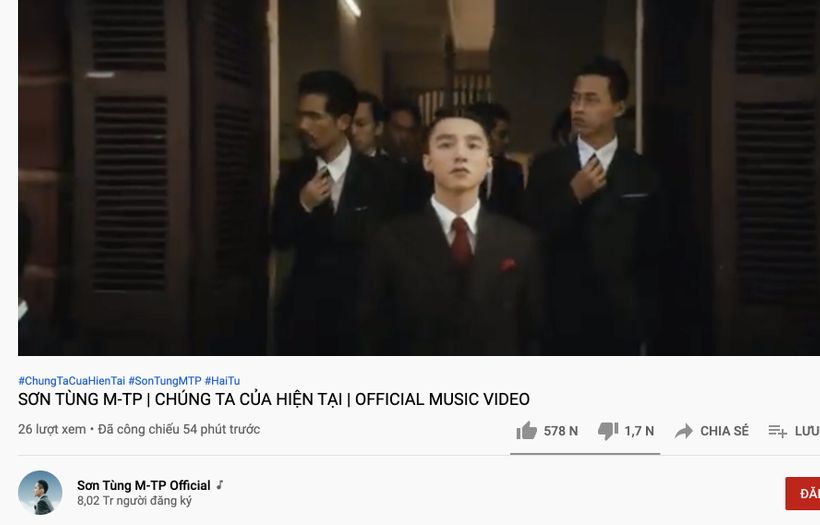 MV của Sơn Tùng cán mốc lượt xem khủng với nhiều thành tích chỉ sau một thời gian ngắn đăng tải