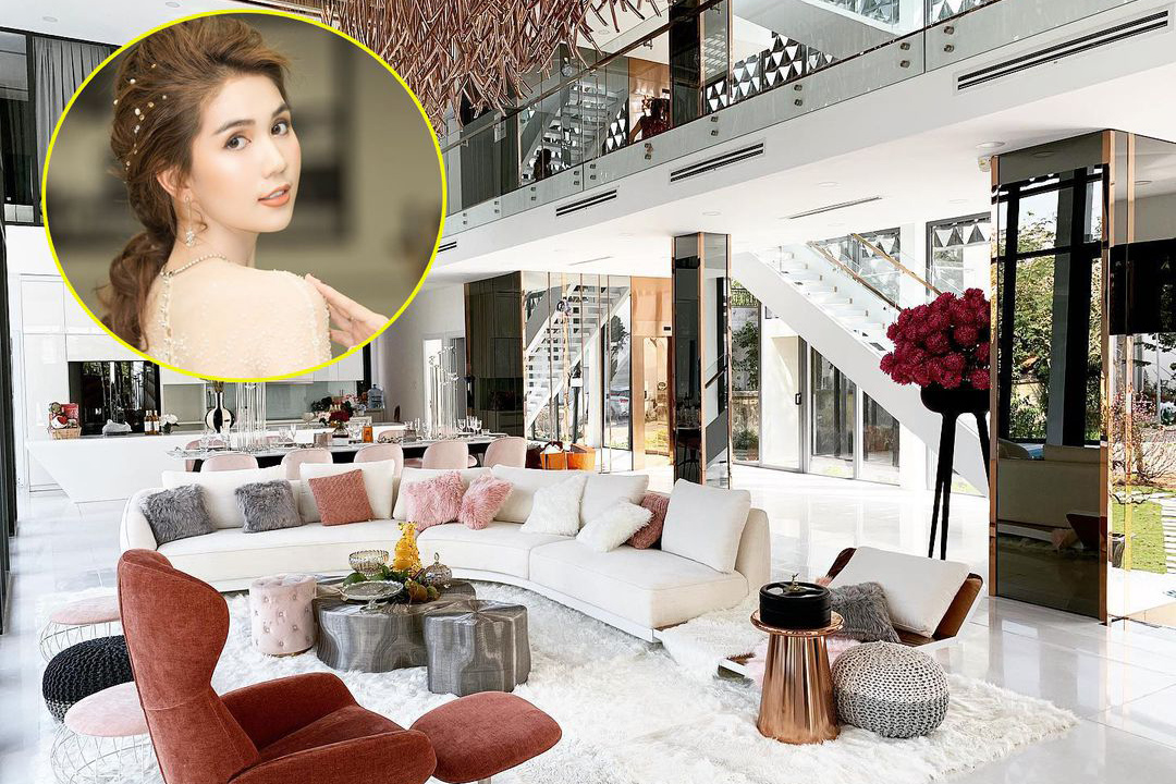 Ngọc Trinh thường xuyên đón bố mẹ tới chơi ở biệt thự riêng của mình