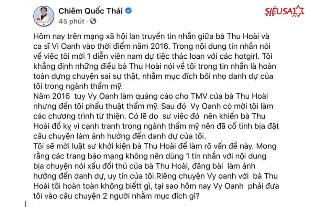 Nguyên văn chia sẻ của bác sĩ Chiêm Quốc Thái