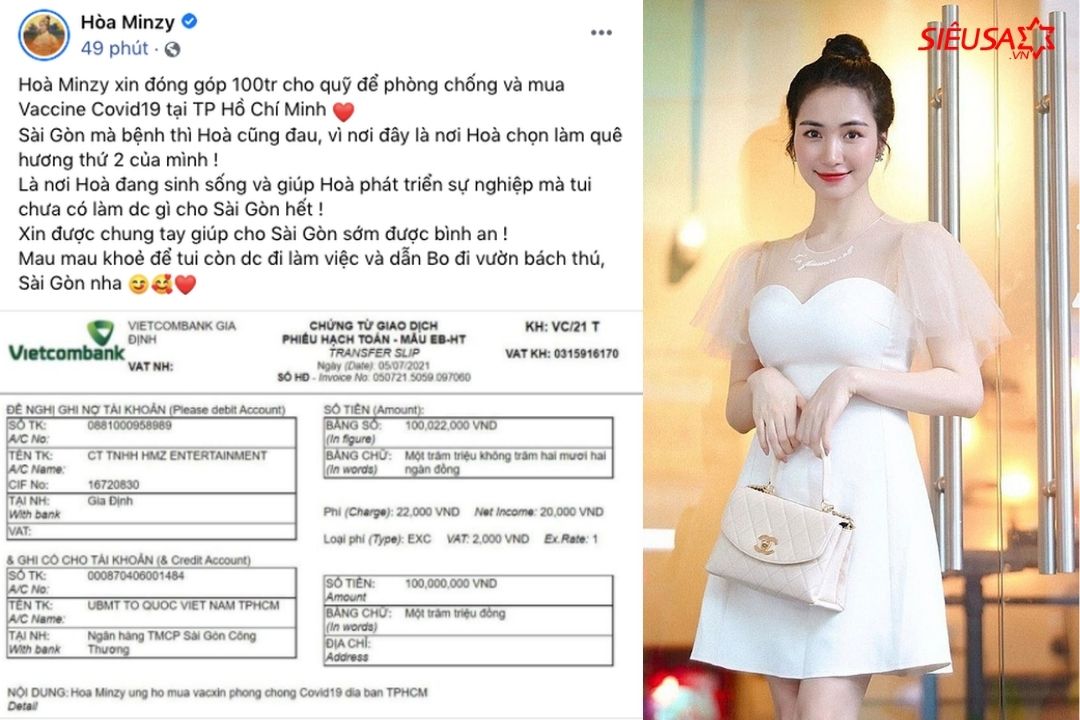 Nguyên văn những chia sẻ của Hòa Minzy trên trang facebook cá nhân
