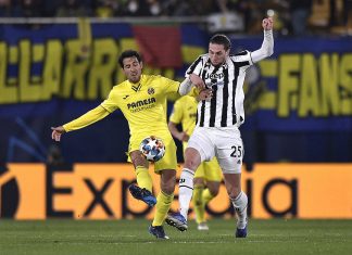Juventus (áo trắng đen) có trận đấu dưới cơ Villarreal