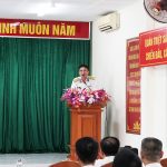 Đại tá Trần Trung Hưng – Phó Chính ủy phát biểu